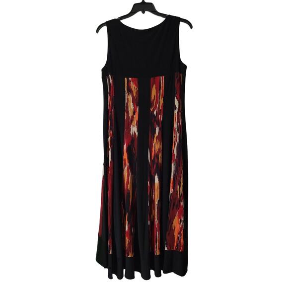 Sleeveless High-Low Maxi Dress Women's Plus R&M Richards, Brown/Rust, Size 14W - Picture 2 of 7
